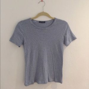 blue and white striped brandy melville shirt